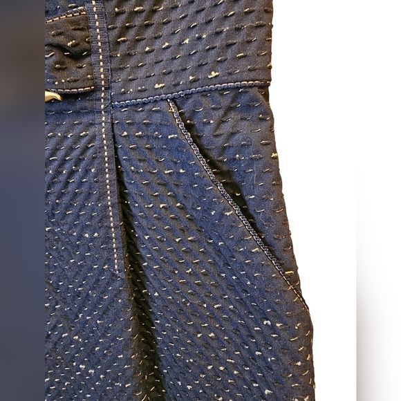 Kay Unger tweed cocktail formal special occasion navy-blue short sleeves dress 2 - Picture 4 of 8